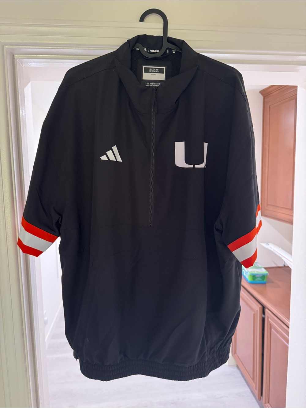 Adidas Miami university pregame shirt